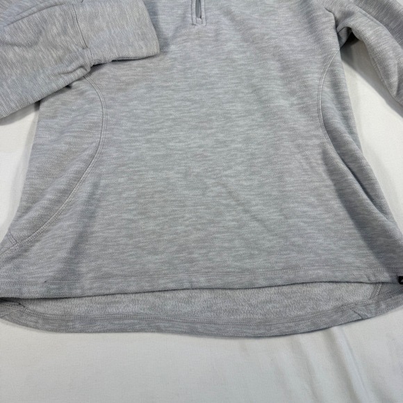Eddie Bauer Womens Gray Heathered‎ Fleece 1/4 Zip Pullover Long Sleeve L G - Picture 13 of 13